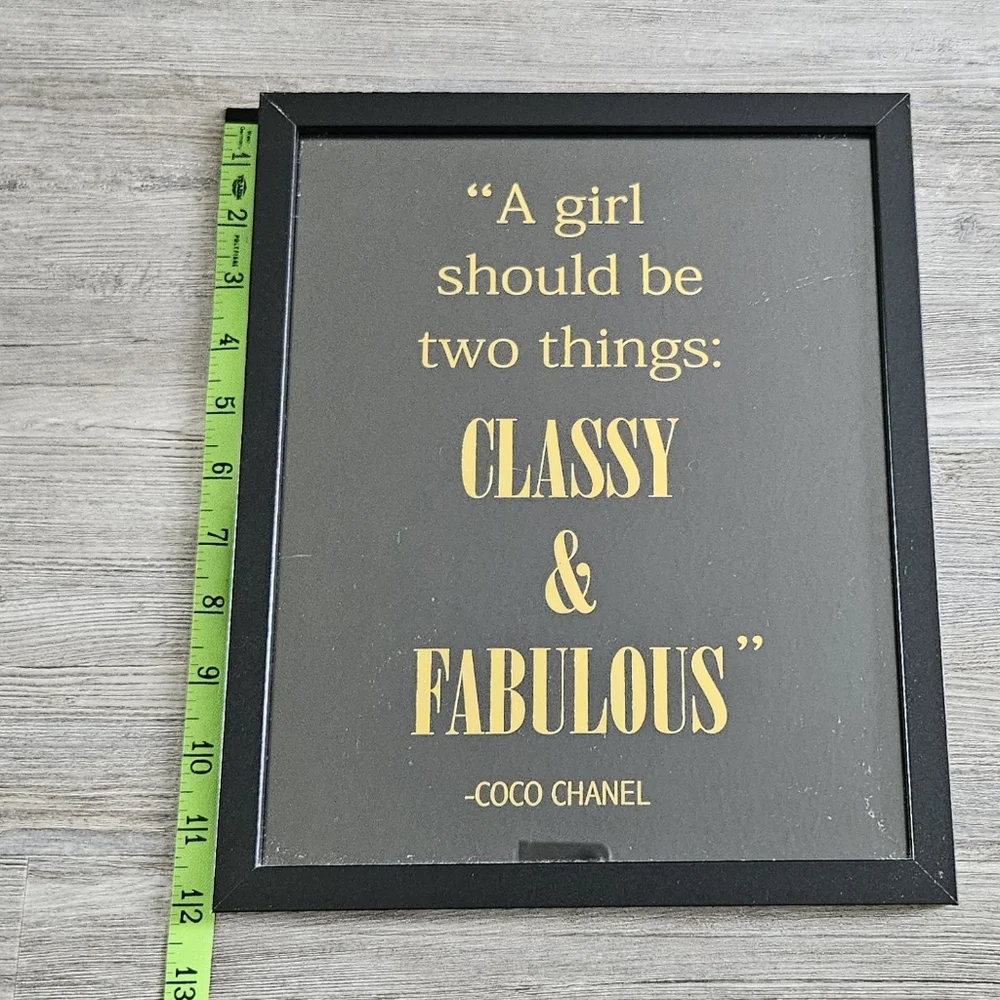 10×12 Framed Coco Chanel Quote - Picture 4 of 5